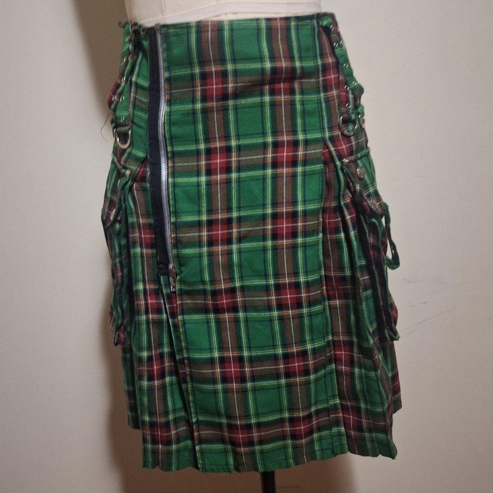 Tripp NYC Tartan Plaid Kilt with Zipper Size S